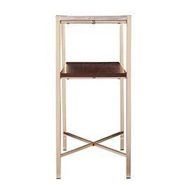 Amelia Faux Marble Console Table with Storage Brass - Aiden Lane 5 Amelia Faux Marble Console Table with Storage Brass - Aiden Lane - Image 3