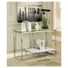Tressie Chrome Glass Top Sofa Table White - HOMES: Inside + Out 1 Tressie Chrome Glass Top Sofa Table White - HOMES: Inside + Out -Console Tables Sales unnamed file 1847