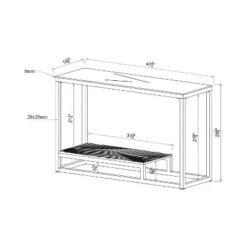 Tressie Chrome Glass Top Sofa Table White - HOMES: Inside + Out 7 Tressie Chrome Glass Top Sofa Table White - HOMES: Inside + Out -Console Tables Sales unnamed file 1849