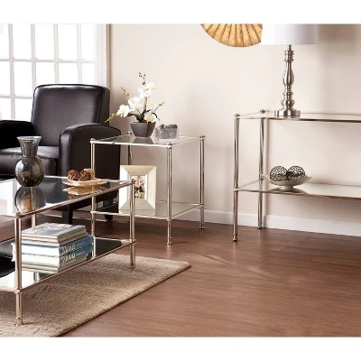 Southern Enterprises Stephens Console Table - Metallic Silver - Aiden Lane 4 Southern Enterprises Stephens Console Table - Metallic Silver - Aiden Lane - Image 2