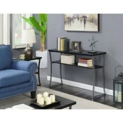 X Calibur Console Table Black Woodgrain/Gray - Breighton Home -Console Tables Sales unnamed file 1875