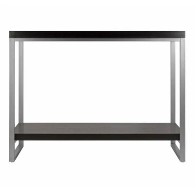 Jared Console Table, Enamel Steel Tube - Dark Espresso - Winsome 3 Jared Console Table, Enamel Steel Tube - Dark Espresso - Winsome