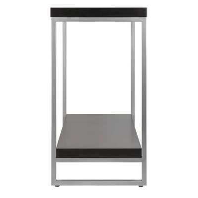 Jared Console Table, Enamel Steel Tube - Dark Espresso - Winsome 4 Jared Console Table, Enamel Steel Tube - Dark Espresso - Winsome - Image 2