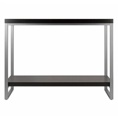Jared Console Table, Enamel Steel Tube - Dark Espresso - Winsome 5 Jared Console Table, Enamel Steel Tube - Dark Espresso - Winsome - Image 3