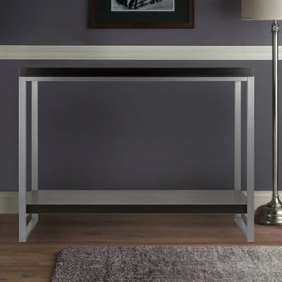 Jared Console Table, Enamel Steel Tube - Dark Espresso - Winsome 6 Jared Console Table, Enamel Steel Tube - Dark Espresso - Winsome - Image 4