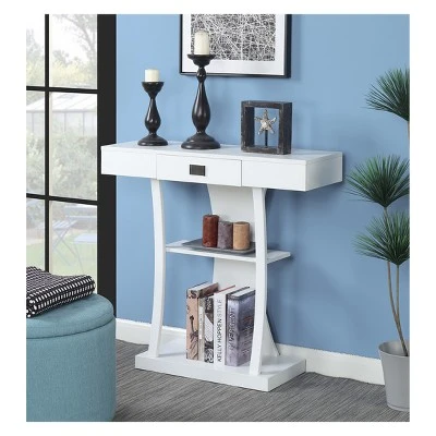 Breighton Home Newport Harri Console Table - Johar Furniture White 3 Breighton Home Newport Harri Console Table - Johar Furniture White