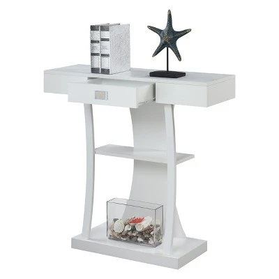 Breighton Home Newport Harri Console Table - Johar Furniture White 4 Breighton Home Newport Harri Console Table - Johar Furniture White - Image 2