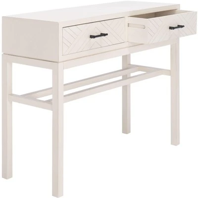Ajana 2 Drawer Console - Distressed White W/Distressed White Drawer - Safavieh 5 Ajana 2 Drawer Console - Distressed White W/Distressed White Drawer - Safavieh - Image 3
