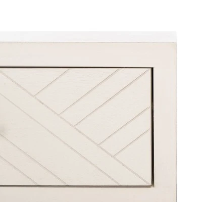 Ajana 2 Drawer Console - Distressed White W/Distressed White Drawer - Safavieh 10 Ajana 2 Drawer Console - Distressed White W/Distressed White Drawer - Safavieh - Image 8