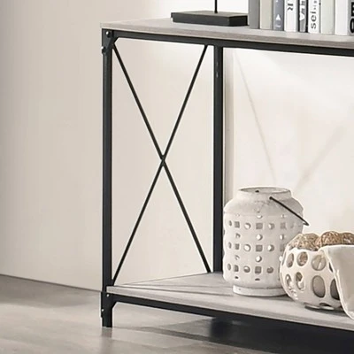 Rosslea Lower Shelf Sofa Table Black/Gray - HOMES: Inside + Out 5 Rosslea Lower Shelf Sofa Table Black/Gray - HOMES: Inside + Out - Image 3