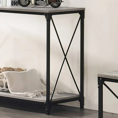 Rosslea Lower Shelf Sofa Table Black/Gray - HOMES: Inside + Out 6 Rosslea Lower Shelf Sofa Table Black/Gray - HOMES: Inside + Out - Image 4