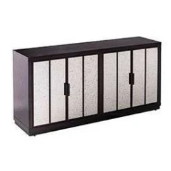 Louis Antique Console Cabnit Mirroed/Brown - Aiden Lane