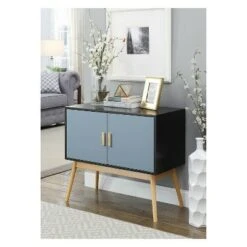 Oslo Storage Console Wood Grain/Gray/Black - Breighton Home -Console Tables Sales unnamed file 2015