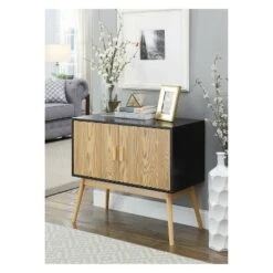 Oslo Storage Console Wood Grain/Gray/Black - Breighton Home -Console Tables Sales unnamed file 2017