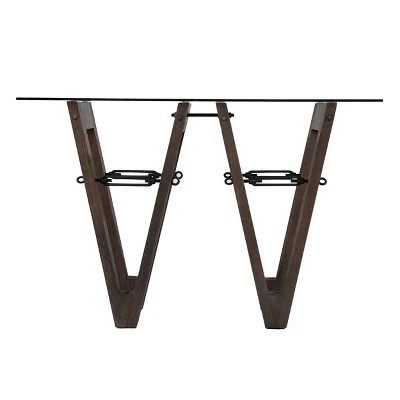 Vicar Reclaimed Wood Console Table Brown/Black - Aiden Lane 4 Vicar Reclaimed Wood Console Table Brown/Black - Aiden Lane - Image 2