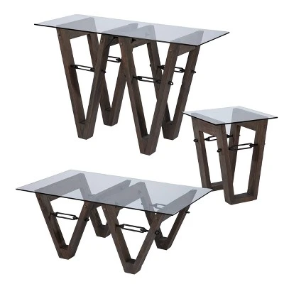 Vicar Reclaimed Wood Console Table Brown/Black - Aiden Lane 8 Vicar Reclaimed Wood Console Table Brown/Black - Aiden Lane - Image 6