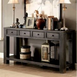 Brody Console Table Black - HOMES: Inside + Out