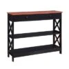 Oxford 1 Drawer Console Table Cherry/Black - Breighton Home 2 Oxford 1 Drawer Console Table Cherry/Black - Breighton Home -Console Tables Sales unnamed file 2039
