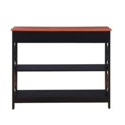 Oxford 1 Drawer Console Table Cherry/Black - Breighton Home 7 Oxford 1 Drawer Console Table Cherry/Black - Breighton Home -Console Tables Sales unnamed file 2040