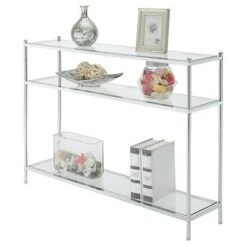 Breighton Home Royal Crest Console Table - Johar Furniture Medium Silver