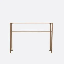 Jamel Metal/Glass Console Table Gold - Aiden Lane