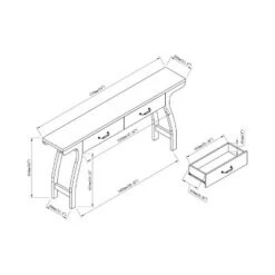 Haun 2 Drawer Console Table White Oak - HOMES: Inside + Out -Console Tables Sales unnamed file 2107