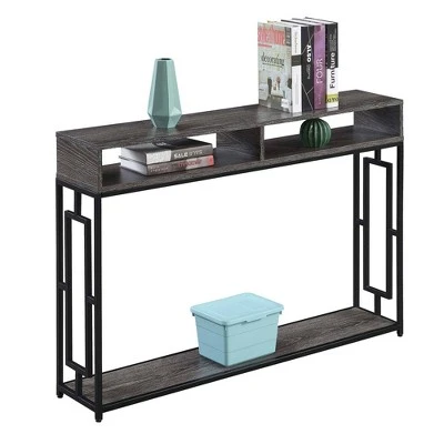 Town Square Deluxe 2 Tier Console Table Weathered Gray/Black - Breighton Home 4 Town Square Deluxe 2 Tier Console Table Weathered Gray/Black - Breighton Home - Image 2