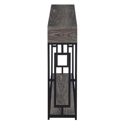 Town Square Deluxe 2 Tier Console Table Weathered Gray/Black - Breighton Home 5 Town Square Deluxe 2 Tier Console Table Weathered Gray/Black - Breighton Home - Image 3