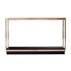 Lexing Glass Top Console Table Champagne - Aiden Lane