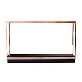 Lexing Glass Top Console Table Champagne - Aiden Lane 3 Lexing Glass Top Console Table Champagne - Aiden Lane