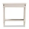 Ariella Whitewashed 1 Drawer End Table White - Baxton Studio