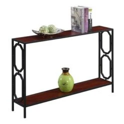 Omega Metal Frame Console Table - Breighton Home Cherry/black 8 Omega Metal Frame Console Table - Breighton Home Cherry/black -Console Tables Sales unnamed file 2174