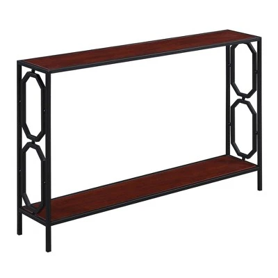 Omega Metal Frame Console Table - Breighton Home Cherry/black 6 Omega Metal Frame Console Table - Breighton Home Cherry/black - Image 4