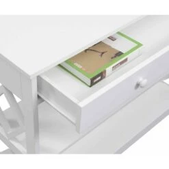 Breighton Home Diamond 1 Drawer Console Table - Johar Furniture White