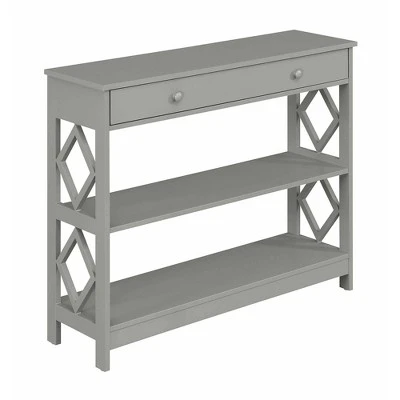 Breighton Home Diamond 1 Drawer Console Table - Johar Furniture White 5 Breighton Home Diamond 1 Drawer Console Table - Johar Furniture White - Image 3