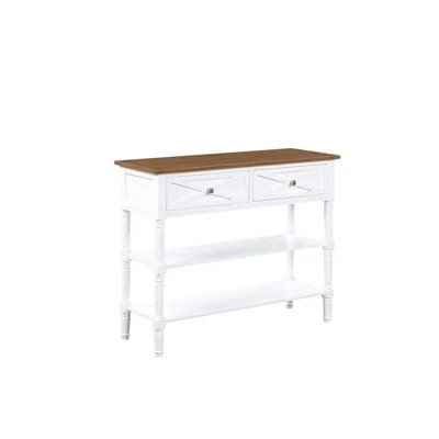 Breighton Home Country Oxford 2 Drawer Console Table - Johar Furniture Driftwood/white 10 Breighton Home Country Oxford 2 Drawer Console Table - Johar Furniture Driftwood/white - Image 8