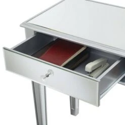 Gold Coast Deluxe 2 Drawer Mirrored Desk Console Table Silver - Breighton Home 11 Gold Coast Deluxe 2 Drawer Mirrored Desk Console Table Silver - Breighton Home -Console Tables Sales unnamed file 2201