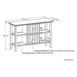 48" Normandy Solid Wood Console Sofa Table - Wyndenhall Brunette Brown -Console Tables Sales unnamed file 2222
