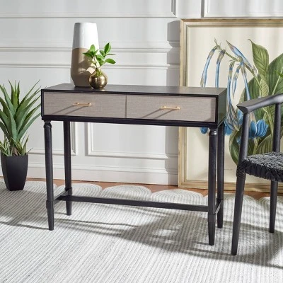 Estella 2 Drawers Console Table - Safavieh Black 3 Estella 2 Drawers Console Table - Safavieh Black