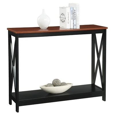 Oxford Console Table Cherry/Black - Breighton Home 3 Oxford Console Table Cherry/Black - Breighton Home