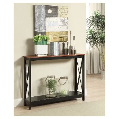 Oxford Console Table Cherry/Black - Breighton Home 4 Oxford Console Table Cherry/Black - Breighton Home - Image 2