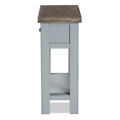 Hastin Two-Tone Wood 2 Drawer Console Table Brown/Gray - Baxton Studio 5 Hastin Two-Tone Wood 2 Drawer Console Table Brown/Gray - Baxton Studio - Image 3