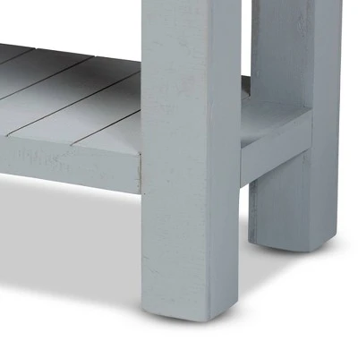 Hastin Two-Tone Wood 2 Drawer Console Table Brown/Gray - Baxton Studio 7 Hastin Two-Tone Wood 2 Drawer Console Table Brown/Gray - Baxton Studio - Image 5