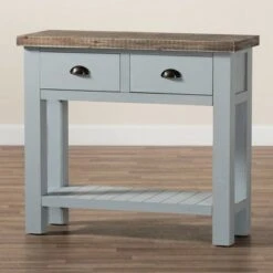 Hastin Two-Tone Wood 2 Drawer Console Table Brown/Gray - Baxton Studio 17 Hastin Two-Tone Wood 2 Drawer Console Table Brown/Gray - Baxton Studio -Console Tables Sales unnamed file 2294