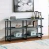 Kamal 3 Layer Shelves Console Table - HOMES: Inside + Out Antique White/black 2 Kamal 3 Layer Shelves Console Table - HOMES: Inside + Out Antique White/black -Console Tables Sales unnamed file 2299