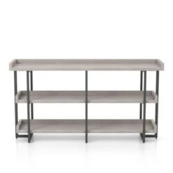 Kamal 3 Layer Shelves Console Table - HOMES: Inside + Out Antique White/black 12 Kamal 3 Layer Shelves Console Table - HOMES: Inside + Out Antique White/black -Console Tables Sales unnamed file 2303