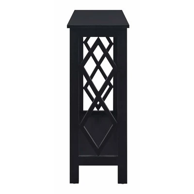 Breighton Home Diamond Console Table - Johar Furniture Black 4 Breighton Home Diamond Console Table - Johar Furniture Black - Image 2