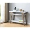Ennis Transitional Console Table White/Distressed Taupe - HOMES: Inside + Out
