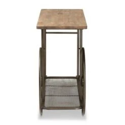 Terence Vintage Industrial Natural Wood and Metal Wheeled Console Table Black - Baxton Studio 9 Terence Vintage Industrial Natural Wood and Metal Wheeled Console Table Black - Baxton Studio -Console Tables Sales unnamed file 2314