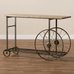Terence Vintage Industrial Natural Wood and Metal Wheeled Console Table Black - Baxton Studio 13 Terence Vintage Industrial Natural Wood and Metal Wheeled Console Table Black - Baxton Studio -Console Tables Sales unnamed file 2318